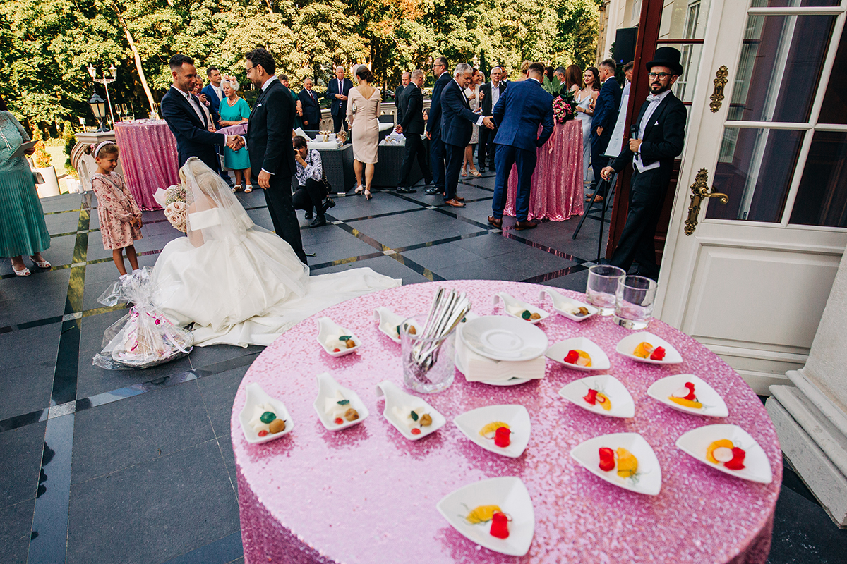 sesja ślubna w pałacu goetz